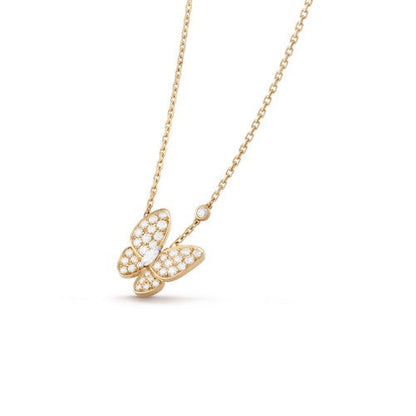 [LUJO]COLLAR DE MARIPOSA Y DIAMANTES