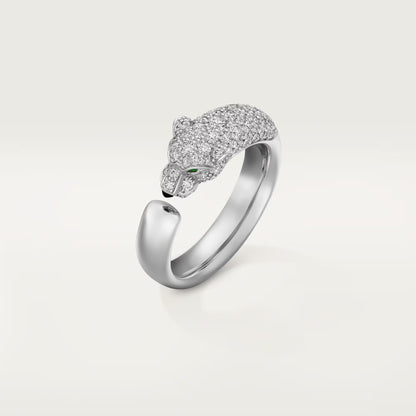 [LUXE] PANTHERE HALF DIAMOND SMALL RING