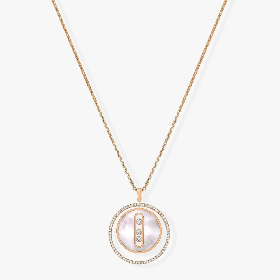 [LUXE] LUCKY MOVE MM NACRE BLANCHE DIAMOND NECKLACE