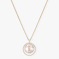 [LUXE] LUCKY MOVE MM NACRE BLANCHE DIAMOND NECKLACE