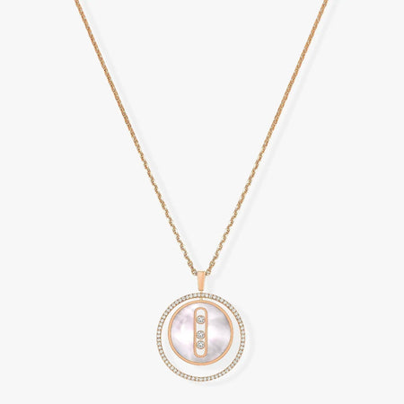 [LUXE] LUCKY MOVE MM NACRE BLANCHE DIAMOND NECKLACE