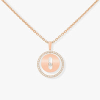 [LUXE] LUCKY MOVE PM NECKLACE PINK GOLD DIAMOND