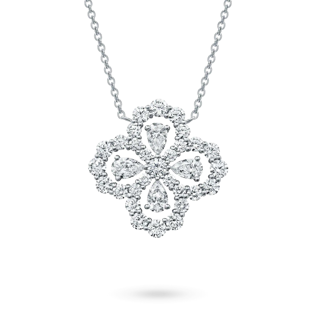 [LUXE]LOOP NECKLACE FULL MOTIF DIAMOND 16MM MULTIPLE COLORS