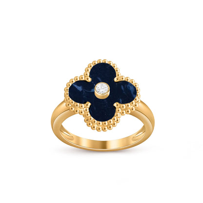 [LUXE] ANILLO DE DIAMANTES DE TRÉBOL COLECCIÓN ORO
