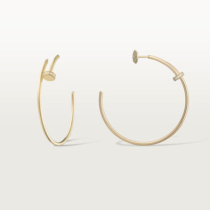 [LUXE] JUSTE HALF DIAMOND LARGE EARRINGS