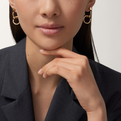 [LUXE] JUSTE NO DIAMOND DOUBLE EARRINGS