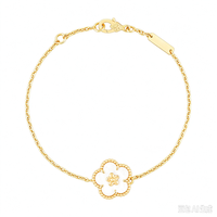[LUXE]PULSERA DE FLOR DE CIRUELO CON TRAPEADOR BLANCO DE LA SUERTE