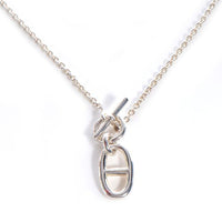 [LUXE] COLLAR COLGANTE HM CHAINE D'ANCRE PLATA DE LEY 