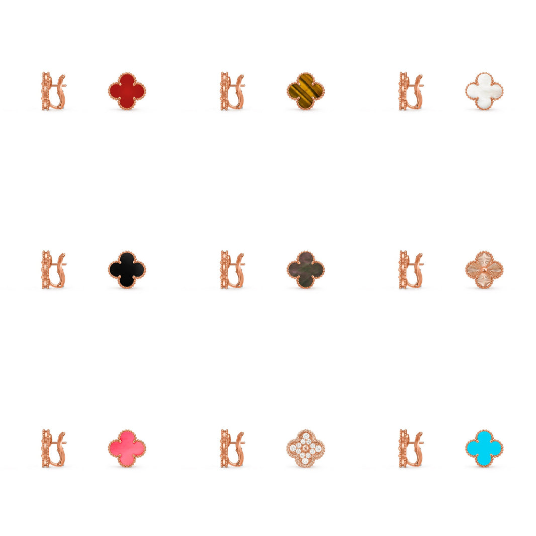 [LUXE]CLOVER 15MM MOP EARRINGS COLLECTION