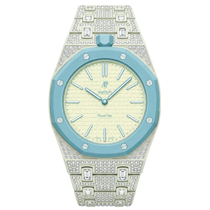 Royal Oak Pop Exclusive Bioceramic Case & Bioceramic Strap Full Diamond