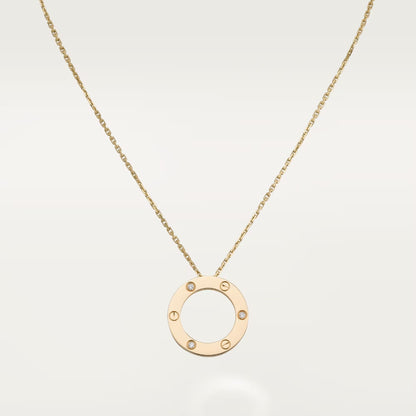 [LUXE] LOVE NECKLACE 16MM 3 DIAMONDS