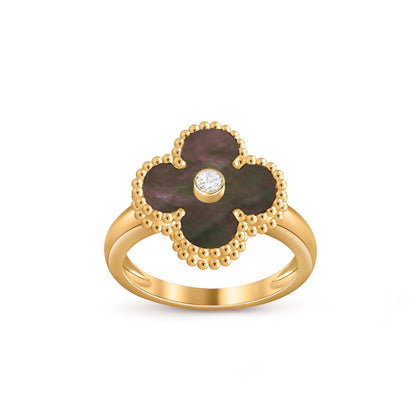 [LUXE] ANILLO DE DIAMANTES DE TRÉBOL COLECCIÓN ORO