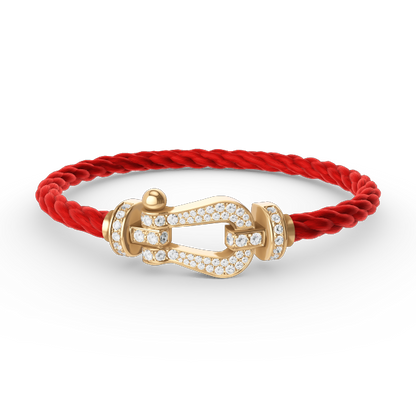 [LUXE]FORCE PULSERA DE ORO CON HERRADURA GRANDE Y DIAMANTES