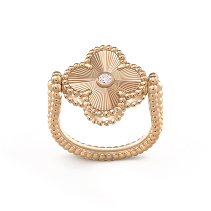 [LUXE]CLOVER RIVERSIBLE RING ROSE GOLD COLLECTION