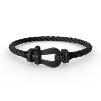 [LUXE]FORCE PULSERA SAMURAI NEGRA DE HERRADURA SERIE GRANDE