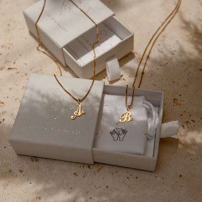 Collar con piedra de nacimiento inicial