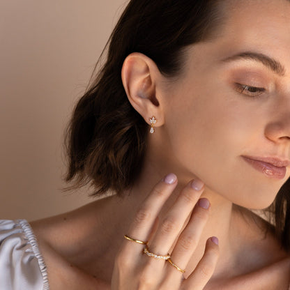 Pendientes colgantes de diamantes marquesa