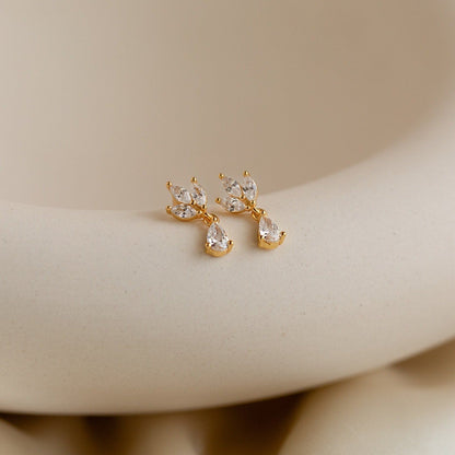 Pendientes colgantes de diamantes marquesa