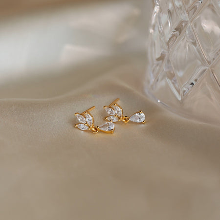 Pendientes colgantes de diamantes marquesa
