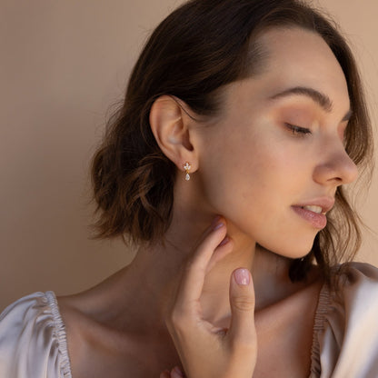 Pendientes colgantes de diamantes marquesa