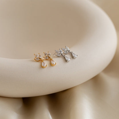 Pendientes colgantes de diamantes marquesa