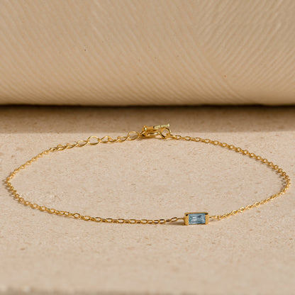 Baguette Birthstone Bracelet