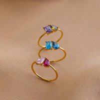 Anillo de piedra natal Toi et Moi