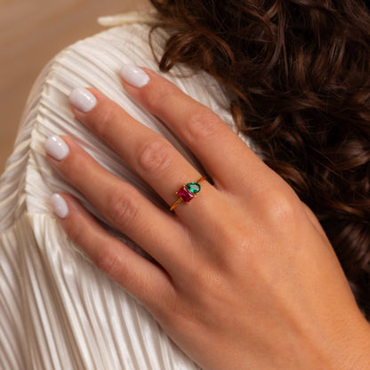 Anillo de piedra natal Toi et Moi