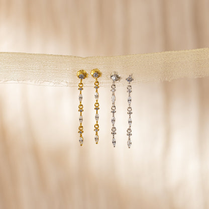 Delicados pendientes colgantes de diamantes