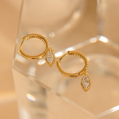 Huggies Marquise Pave Drop
