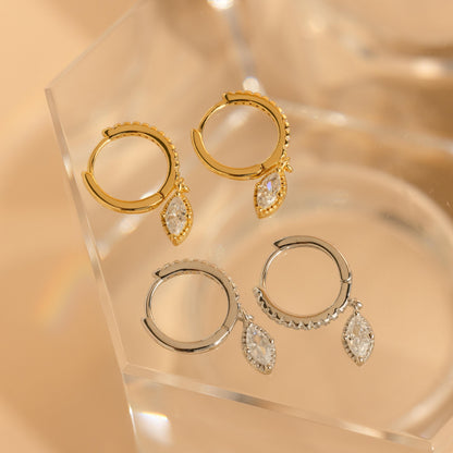 Huggies Marquise Pave Drop