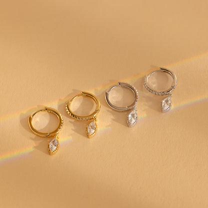 Huggies Marquise Pave Drop