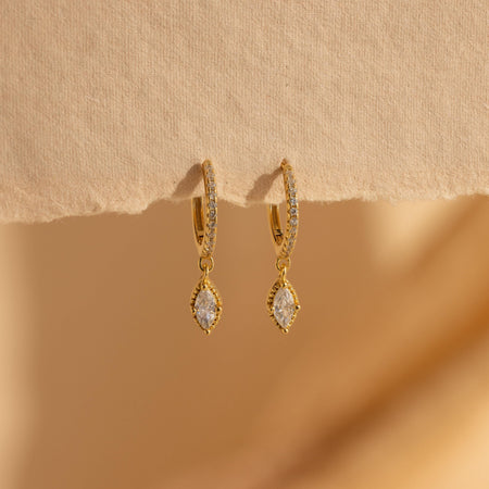Huggies Marquise Pave Drop