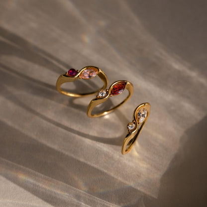 Anillo de piedra de nacimiento infinito Toi et Moi
