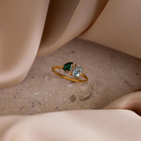 Anillo de piedra natal Open Toi et Moi