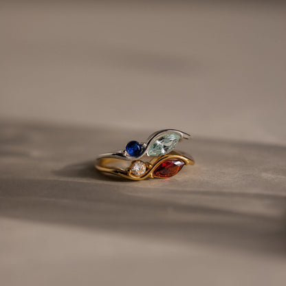 Anillo de piedra de nacimiento infinito Toi et Moi
