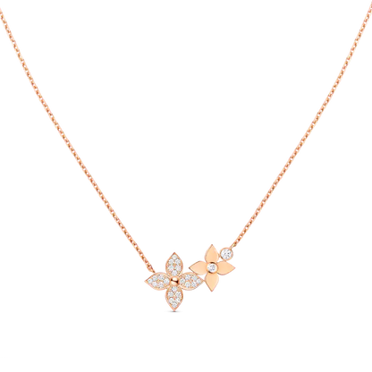 [LUXE] COLLAR STAR BLOSSOM ORO ROSA DIAMANTES