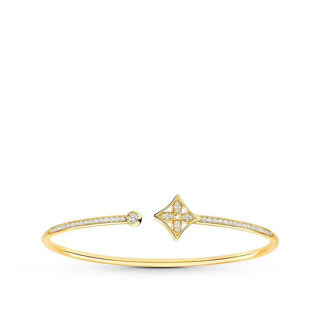 [LUXE]IDYLLE PULSERA ABIERTA DE ORO CON PAVÉ DE DIAMANTES