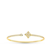 [LUXE]IDYLLE PULSERA ABIERTA DE ORO CON PAVÉ DE DIAMANTES