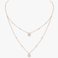 [LUXE] MY TWIN 2 ROW DIAMOND NECKLACE