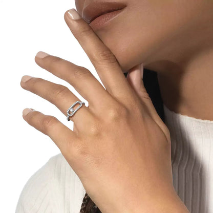 [LUXE] Move Uno Diamond Ring in Gold
