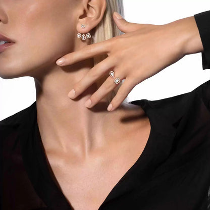 [LUXE]  My Twin Trio  Diamond Earrings