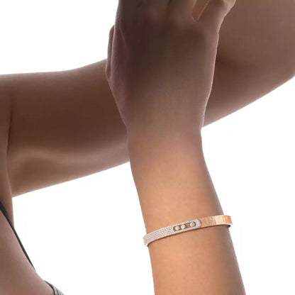 [LUXE] Move Noa Ciselé half pavé bangle