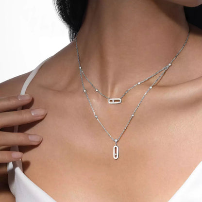 [LUXE]  Move Uno Diamond Necklace