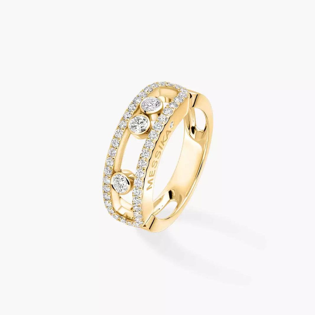 [LUXE]  Move Gold Diamond Pave_ Ring