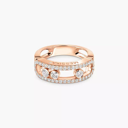[LUXE]  Move Gold Diamond Pave_ Ring