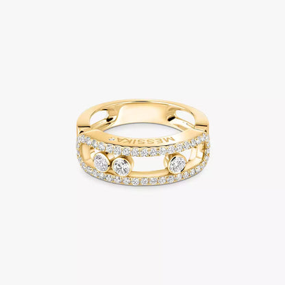 [LUXE]  Move Gold Diamond Pave_ Ring