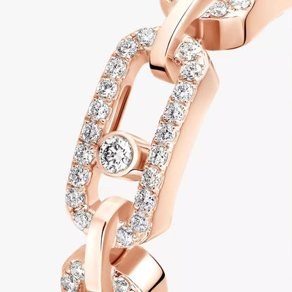 [LUXE] Move Link Pave_-Set Diamond Ring in Gold