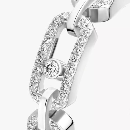 [LUXE] Move Link Pave_-Set Diamond Ring in Gold