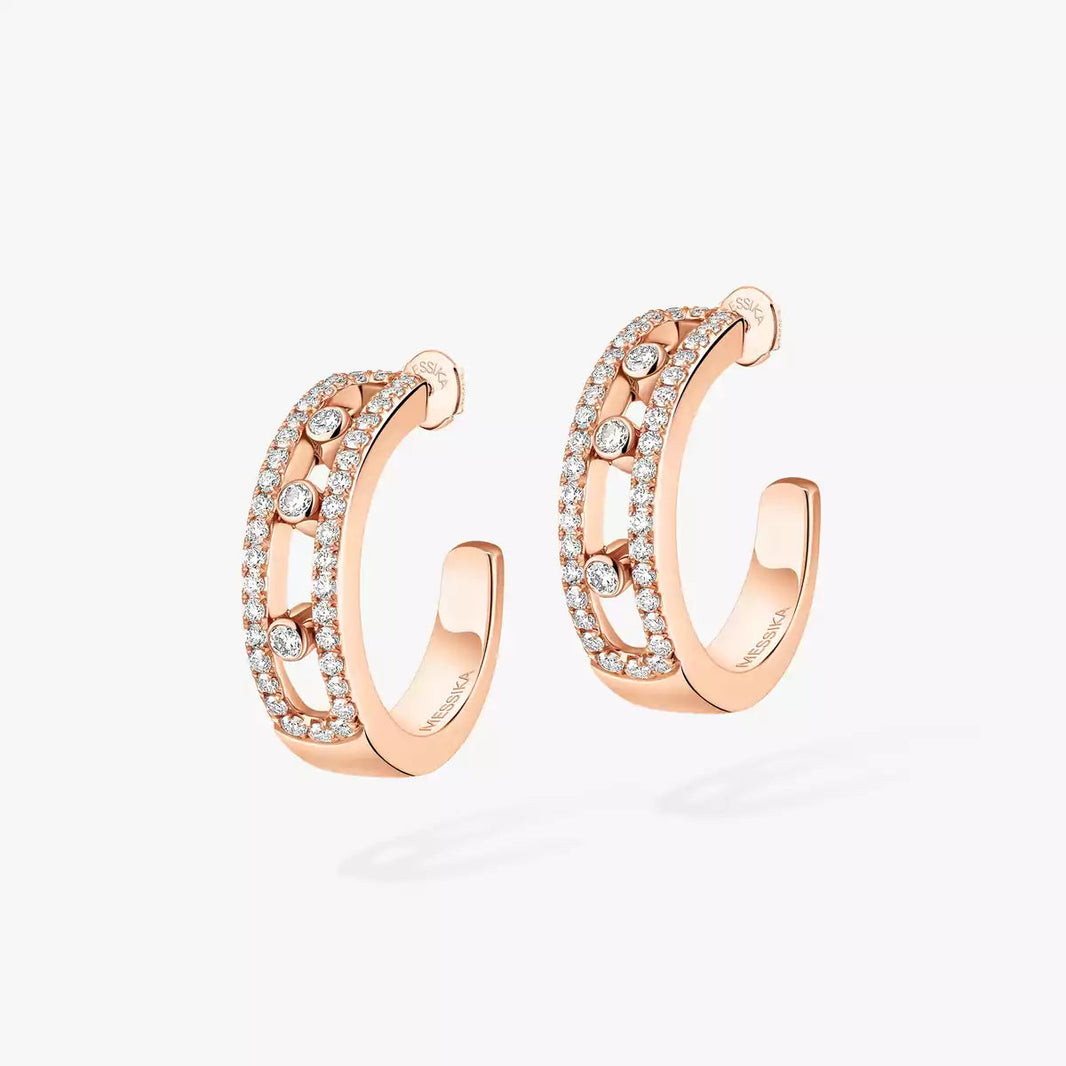 [LUXE] Diamond Pave_ Hoop Earrings Move
